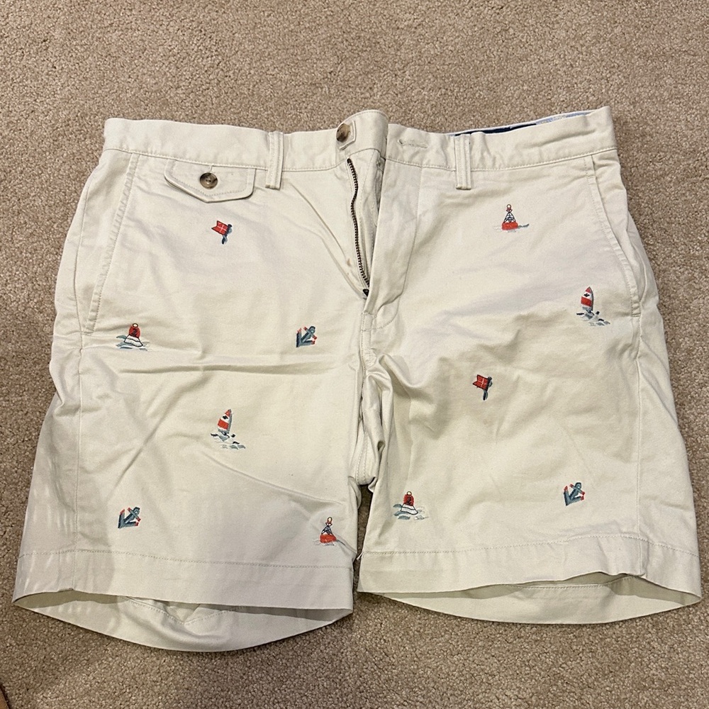 Ralph Lauren Cream Nautical Print Shorts